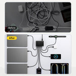 ESSAGER US Plug 100W Hurtigopladende GaN Bordlader 5 USB-C + 3 USB-A til Bærbar, Telefon, Tablet