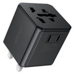 ACEFAST Z11 global rejseadapter 2500W stikkontakt 2 USB-porte EU Storbritannien USA Australien stikadapter til rejser