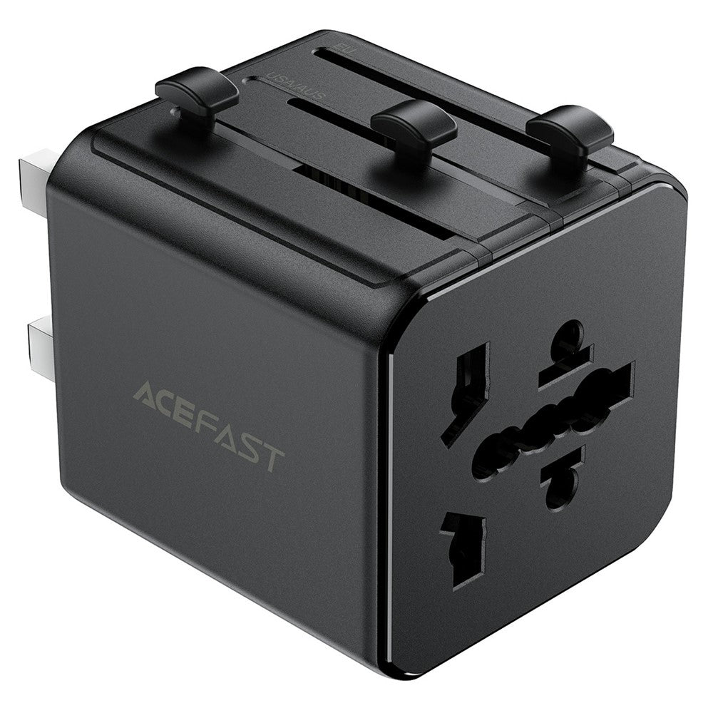 ACEFAST Z11 global rejseadapter 2500W stikkontakt 2 USB-porte EU Storbritannien USA Australien stikadapter til rejser