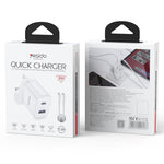 YESIDO YC154 UK-stik PD 35W USB-C + QC 18W USB-A Vægoplader Dobbeltport Hurtigopladningsadapter med 1m Type-C-kabel