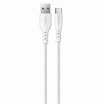 YESIDO YC157 Britisk stik QC 3.0 18W USB-A hurtigopladningsadapter vægoplader med 1 m USB-A til Type-C kabel