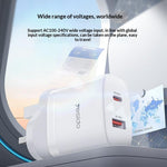 YESIDO YC152 UK Plug PD 20W USB-C + QC 18W USB-A Wall Charger Dual Port Fast Charging Adapter with 1m Type-C Cable