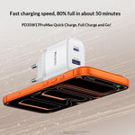 YESIDO YC108 EU Plug PD 35W USB-C + QC 18W USB-A Wall Charger Dual Port Fast Charging Adapter with 1m Type-C Cable