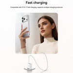 YESIDO YC108 EU Plug PD 35W USB-C + QC 18W USB-A Wall Charger Dual Port Fast Charging Adapter with 1m Type-C Cable