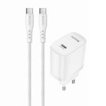 YESIDO YC107 EU-stik PD 35W USB-C vægoplader hurtigopladningsadapter med 1 m Type-C kabel til bærbar computer, telefon