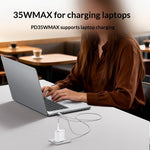 YESIDO YC107 EU Plug PD 35W USB-C Wall Charger Fast Charging Adapter with 1m Type-C Cable for Laptop Phone