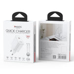 YESIDO YC105 EU Stik PD 20W USB-C Hurtig Oplader Vægadapter med 1m Type-C Kabel til iPhone iPad