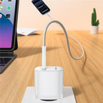 YESIDO YC105 EU Stik PD 20W USB-C Hurtig Oplader Vægadapter med 1m Type-C Kabel til iPhone iPad