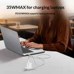 YESIDO YC20U US Plug PD 35W USB-C Wall Charger Fast Charging Adapter with 1m Type-C Cable for Laptop Phone