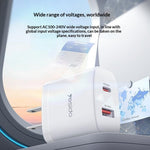 YESIDO YC19U US Stik PD 20W USB-C + QC 18W USB-A Vægoplader Dual Port Hurtig Opladningsadapter med 1m Type-C Kabel