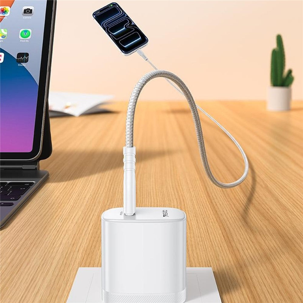 YESIDO YC18U US Plug PD 20W USB-C Fast Charging Adapter Wall Charger with 1m Type-C Cable for iPhone iPad