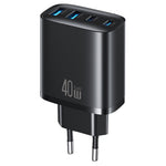 USAMS CC330 T70 2 USB-A + 2 USB-C 4-ports GaN strømadapter 20W hurtigoplader, EU-stik