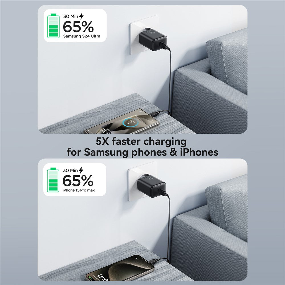 JOYROOM JR-TCF23 25W USB-C Charger with 1m Type-C Cable Fast Charging, EU Plug