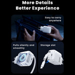 TOOCKI TC55302 30W GaN Charger Built-in 68cm Retractable USB-C Cable 2-in-1 Fast Charging Power Adapter
