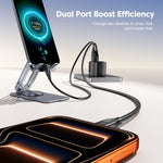 TOOCKI 33W Mini GaN Charger Dual Port USB-C+USB-A Fast Charging Power Adapter