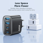 TOOCKI TC53402 40W GaN Hurtigoplader 4-Port 2 USB-C 2 USB-A 20W PD Quick Charging Strømadapter