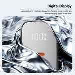 ESSAGER ES-CD56 100W GaN Wall Charger 3-Port 2 USB-C+USB-A Fast Charging Digital Display Travel Power Adapter