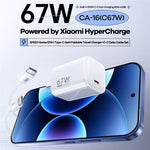 REMAX CA-16 67W GaN Foldable Travel Wall Charger Type-C Port PD Fast Charging Power Adapter with 100W USB-C Cable