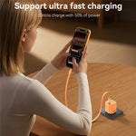 YESIDO YC117 40-60W USB-C GaN Charger with USB-C Cable Clear Dual-Color AVS DPS PPS Dynamic Fast Charging Adapter for Phone Tablet Laptop