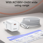 YESIDO YC117 40-60W USB-C GaN Charger with USB-C Cable Clear Dual-Color AVS DPS PPS Dynamic Fast Charging Adapter for Phone Tablet Laptop