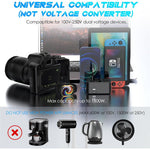Universal Global Travel Charging Adapter International Plug Charger Converter with AC Outlet + Type C + USB-A Ports
