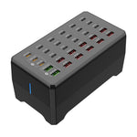 WLX-268F 30-Port Desktop Charger Hub with 18 USB-C and 12 USB-A Ports 30W Fast Charging Station