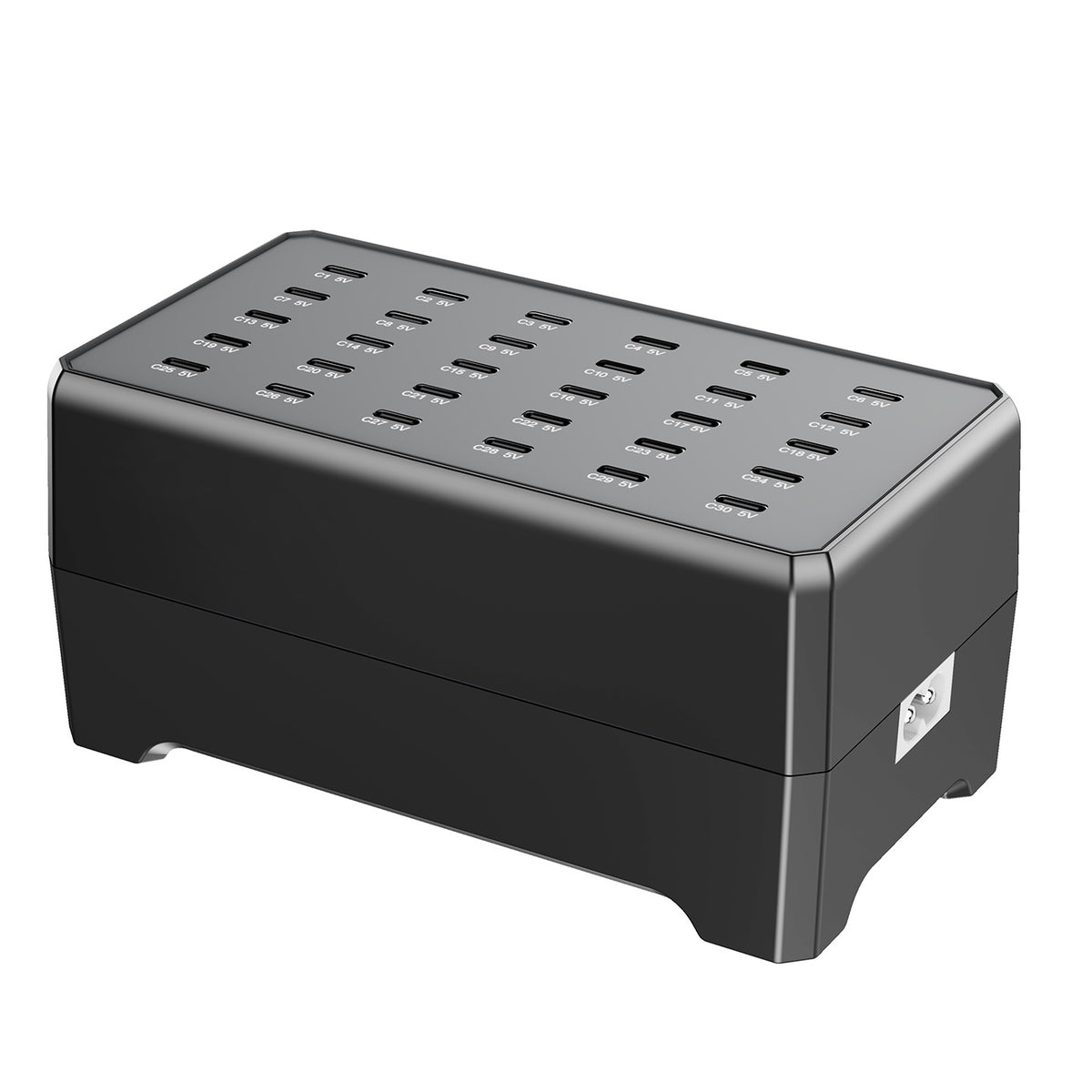 WLX-268E 30-Port USB-C Charging Station Portable 12W Desktop Multi-Port Charger Hub for Phone Tablet