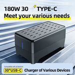 WLX-268E 30-Port USB-C Charging Station Portable 12W Desktop Multi-Port Charger Hub for Phone Tablet