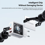 ESSAGER ES-CD55 20W Opladersæt USB-A + USB-C Hurtigopladningsadapter med USB-A til IP-kabel