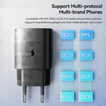 ESSAGER ES-CD38 25W USB-C Wall Charger PD Fast Charging Adapter for iPhone Samsung, EU Plug