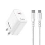 YESIDO YC25U 60W GaN Charger AVS Dynamic Fast Charging Adapter + Type-C to Type-C Cable , US Plug