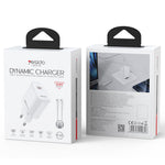YESIDO YC115 USB-C GaN Charger 40-60W AVS Dynamic Power Adapter with Type-C to Type-C Cable, EU Plug
