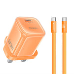 YESIDO YC161 60W Dynamisk Oplader USB-C PD Hurtigopladningsadapter med Type-C til Type-C Kabel, Britisk Stik