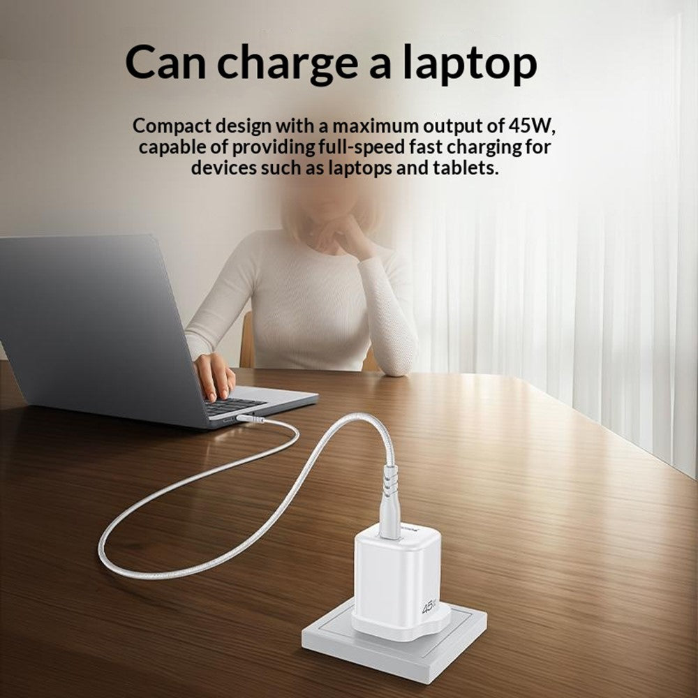 YESIDO YC160 45W GaN Charger USB-C PD Fast Charging Adapter with Type-C Cable , UK Plug