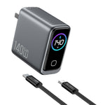 WIWU CHG200 140W GaN Wall Charger USB-A + Type-C 4-Port Fast Charging with TFT Display for Laptop Phone Tablet
