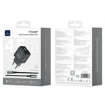 WIWU CHG500 45W USB-C GaN Wall Charger Smart Display PD QC Fast Charging for iPhone Phone Laptop, EU Plug