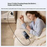 YESIDO YC120L 25W Hurtigoplader med USB-C til iP Kabel Digitalt Display 3-Ports Strømadapter, EU Stik