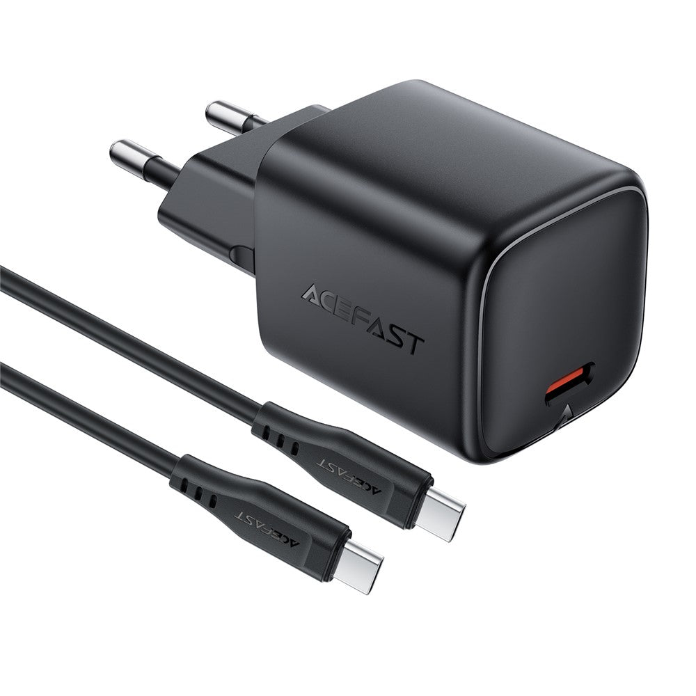 ACEFAST A119 PD 45W Mini GaN USB-C hurtigoplader sæt med 1,2 m USB-C-kabel, EU-stik
