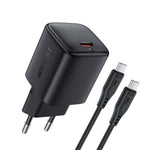 ACEFAST A119 PD 45W Mini GaN USB-C hurtigoplader sæt med 1,2 m USB-C-kabel, EU-stik