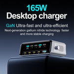 WLX-60G 140W GaN Charger 5 in 1 Smart Display Desktop Fast Charging Station