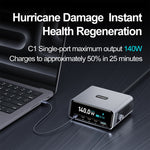 WLX-60G 140W GaN Charger 5 in 1 Smart Display Desktop Fast Charging Station
