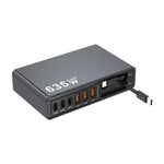 8-Port GaN Desktop Charger 140W Fast Charging Station with Dual Retractable Type-C Cables