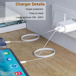 D-POWER 8268 EU Plug PD 20W Fast Charging Dual Port Wall Charger with USB-C to USB-C Cable for Office Home
