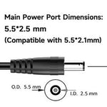 9V 2A Strømforsyning 5,5 x 2,5 mm DC-stik Overspændingsbeskyttelsesoplader til routere