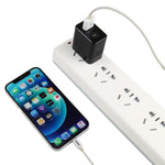 LZ-728 QC 3.0 USB+PD 20W Type-C Travel Wall Charger Fast Charging Phone Adapter for Xiaomi iPhone