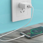 WEKOME WP-U53 20W PD Fast Charging Wall Charger USB-A + Type-C Dual Ports Travel Power Adapter
