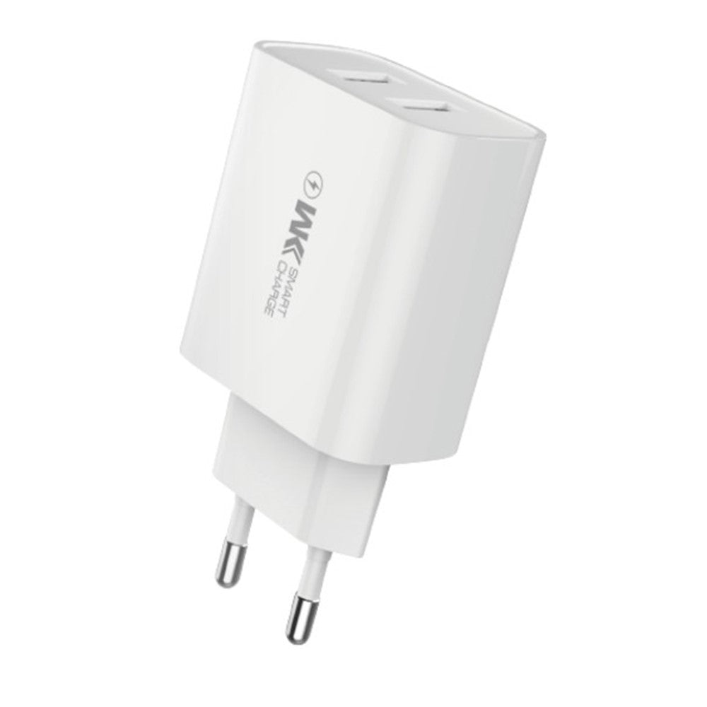 WEKOME WP-U51 2.1A Fast Charging Dual USB Port Wall Charger Travel Charger (EU Plug)