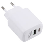LZ-215A+C 20W QC3.0 USB + PD3.0 Type-C Dual Ports Fast Charging Travel Charger Power Adapter