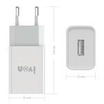 IVON AD-33 2.1A Mobile Phone USB Charger Travel Power Adapter Plug + 1m Micro USB Data Cable