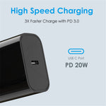 NORTHJO NOPD200601AU PD 20W Type-C Port Home Travel Wall Charger Fast Charging Power Adapter